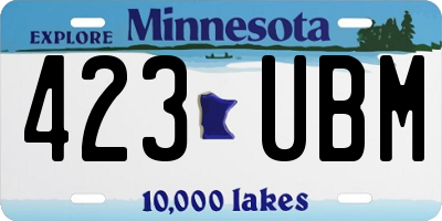MN license plate 423UBM