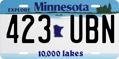MN license plate 423UBN