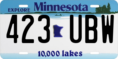 MN license plate 423UBW