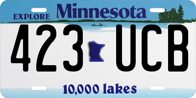 MN license plate 423UCB