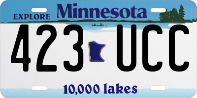 MN license plate 423UCC