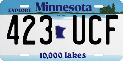 MN license plate 423UCF