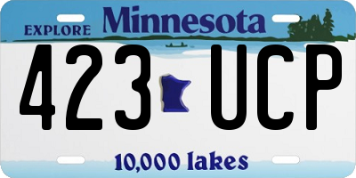 MN license plate 423UCP