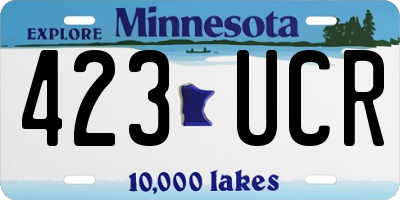 MN license plate 423UCR