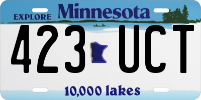 MN license plate 423UCT