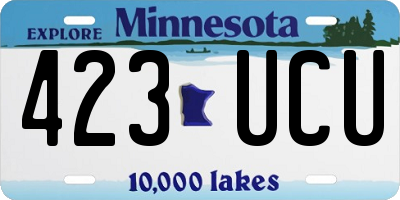 MN license plate 423UCU