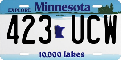MN license plate 423UCW