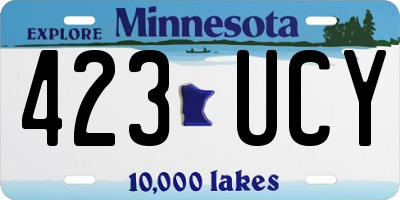 MN license plate 423UCY