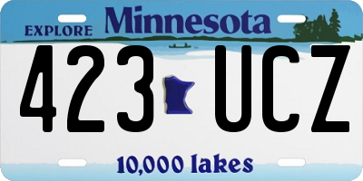 MN license plate 423UCZ