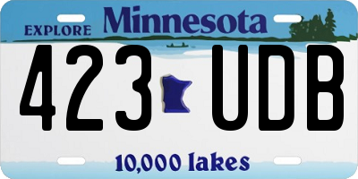 MN license plate 423UDB