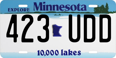 MN license plate 423UDD