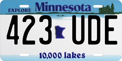 MN license plate 423UDE