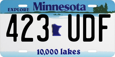 MN license plate 423UDF