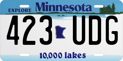 MN license plate 423UDG