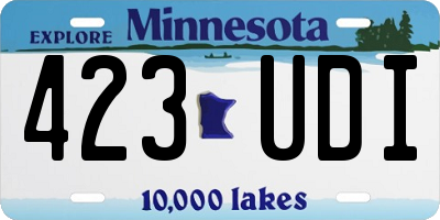 MN license plate 423UDI