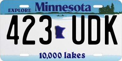 MN license plate 423UDK