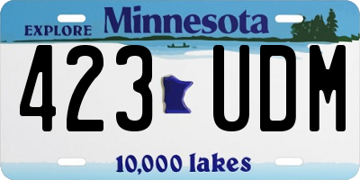 MN license plate 423UDM