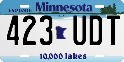 MN license plate 423UDT