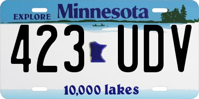 MN license plate 423UDV