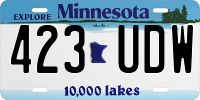 MN license plate 423UDW