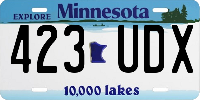 MN license plate 423UDX