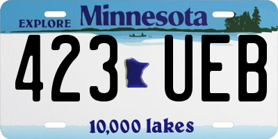 MN license plate 423UEB
