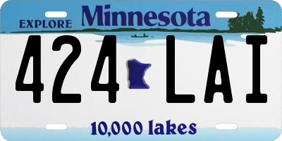MN license plate 424LAI