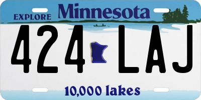 MN license plate 424LAJ