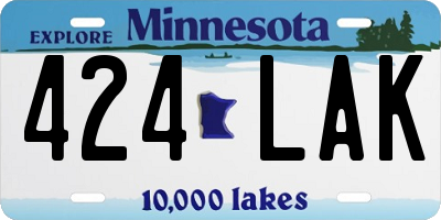 MN license plate 424LAK