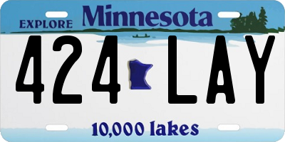 MN license plate 424LAY