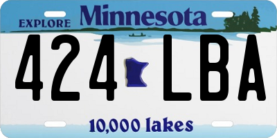 MN license plate 424LBA