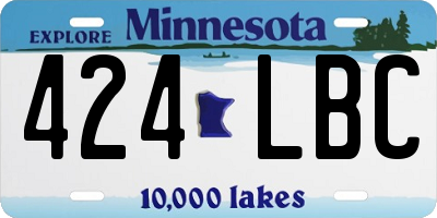 MN license plate 424LBC