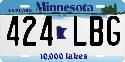 MN license plate 424LBG