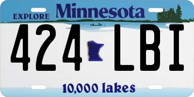 MN license plate 424LBI