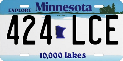 MN license plate 424LCE