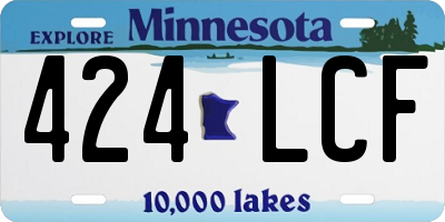 MN license plate 424LCF