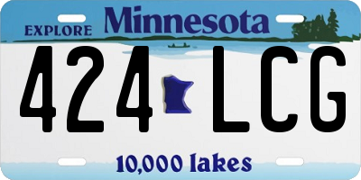 MN license plate 424LCG
