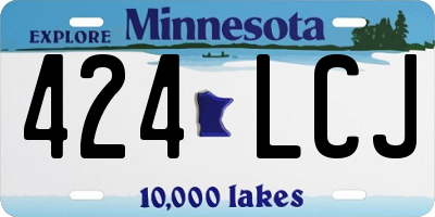 MN license plate 424LCJ