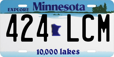 MN license plate 424LCM