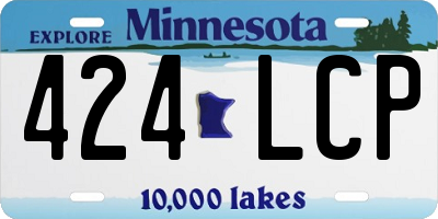 MN license plate 424LCP