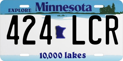 MN license plate 424LCR