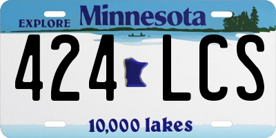 MN license plate 424LCS