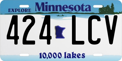 MN license plate 424LCV