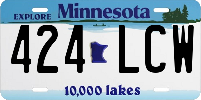 MN license plate 424LCW