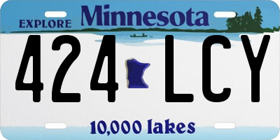MN license plate 424LCY