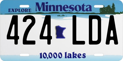 MN license plate 424LDA
