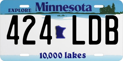 MN license plate 424LDB
