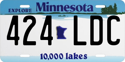 MN license plate 424LDC