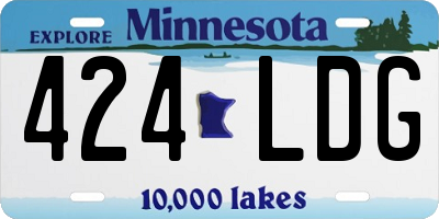 MN license plate 424LDG