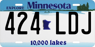 MN license plate 424LDJ